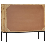 vidaXL Sideboard 34.6"x11.8"x28" Solid Mango Wood