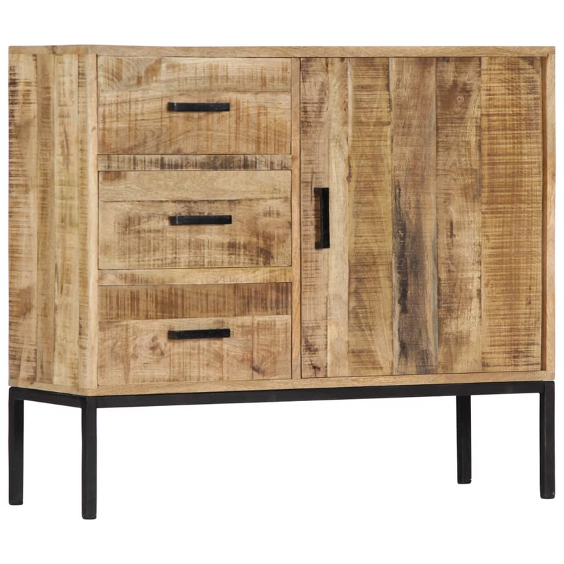 vidaXL Sideboard 34.6"x11.8"x28" Solid Mango Wood