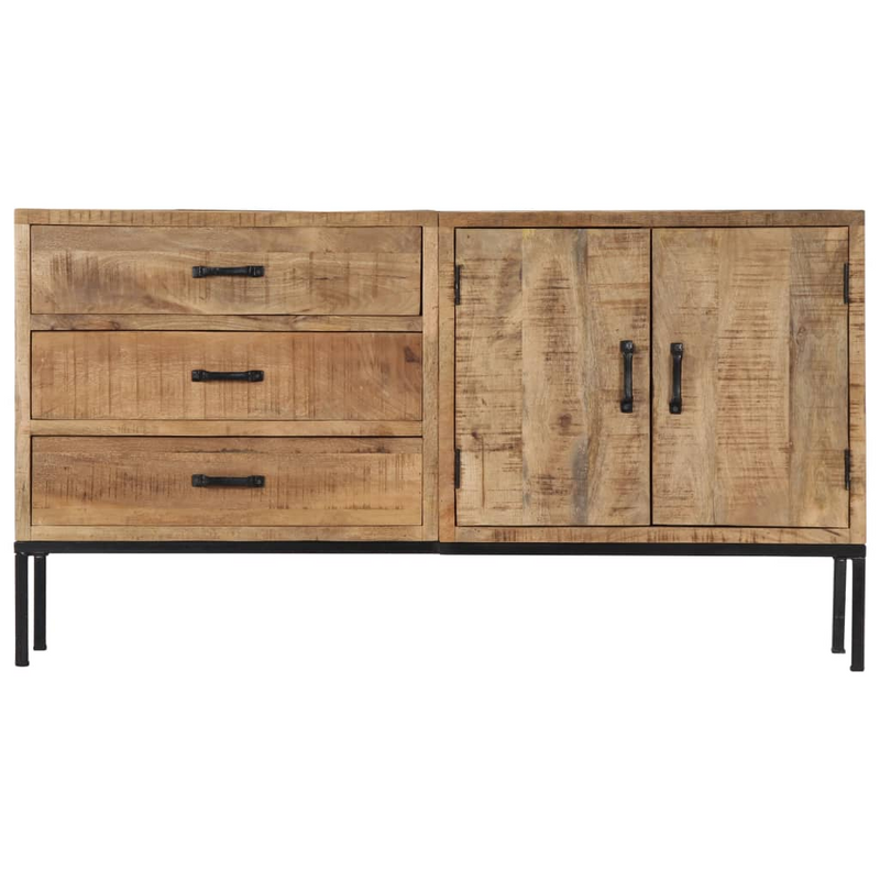 vidaXL Sideboard 55.1"x13.8"x29.5" Solid Mango Wood