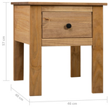 vidaXL Bedside Cabinet 18.1"x15.7"x22.4" Pine Panama Range