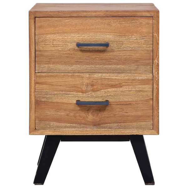 vidaXL Bedside Cabinet 15.7"x13.8"x21.7" Solid Teak