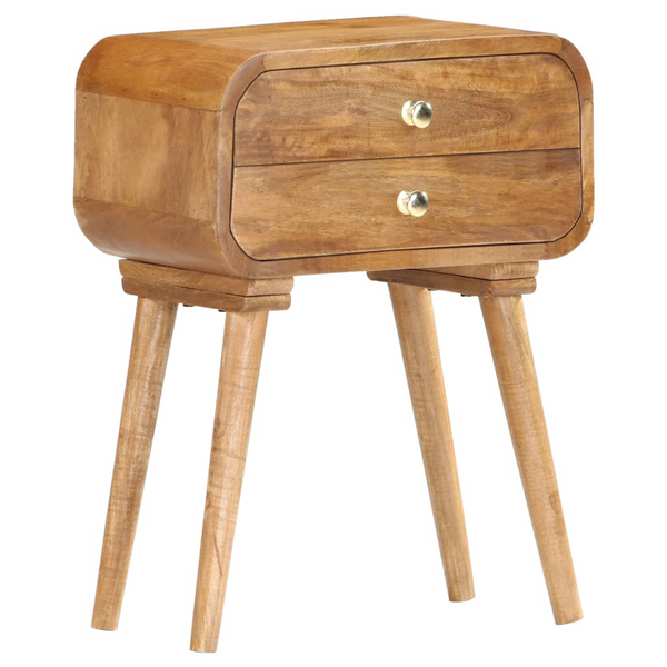 vidaXL Bedside Cabinet 16.9"x11.8"x22.8" Solid Mango Wood