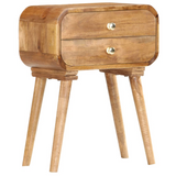 vidaXL Bedside Cabinet 16.9"x11.8"x22.8" Solid Mango Wood