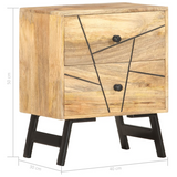 vidaXL Bedside Cabinet 15.7"x11.8"x19.7" Solid Mango Wood