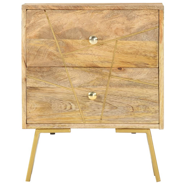 vidaXL Bedside Cabinet 15.7"x11.8"x19.7" Solid Mango Wood