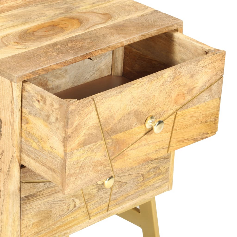 vidaXL Bedside Cabinet 15.7"x11.8"x19.7" Solid Mango Wood