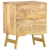 vidaXL Bedside Cabinet 15.7"x11.8"x19.7" Solid Mango Wood