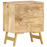 vidaXL Bedside Cabinet 15.7"x11.8"x19.7" Solid Mango Wood