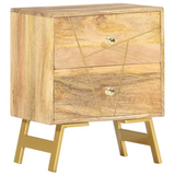 vidaXL Bedside Cabinet 15.7"x11.8"x19.7" Solid Mango Wood