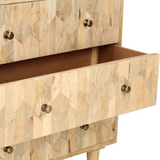 vidaXL Drawer Cabinet 29.5"x13.8"x29.5" Solid Mango Wood