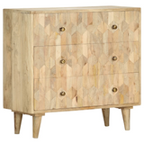 vidaXL Drawer Cabinet 29.5"x13.8"x29.5" Solid Mango Wood