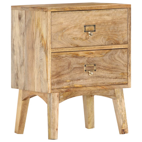 vidaXL Bedside Cabinet 15.7"x13.8"x21.7" Solid Mango Wood