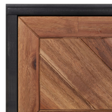 vidaXL Sideboard 17.7"x12.6"x45.3" Solid Acacia Wood and MDF
