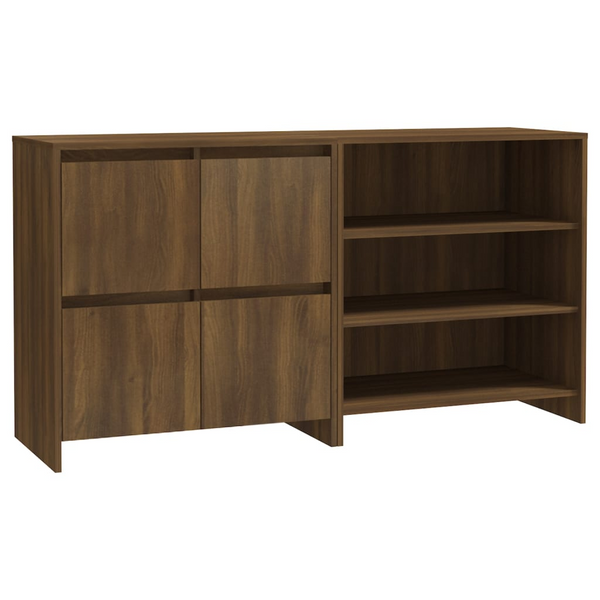 vidaXL 2 Piece Sideboard Brown Oak Engineered Wood