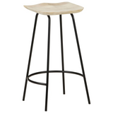 vidaXL Bar Stools 2 pcs Solid Mango Wood