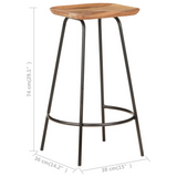 vidaXL Bar Stools 4 pcs Solid Acacia Wood