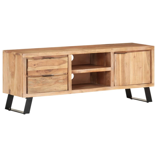 vidaXL TV Cabinet 47.2"x11.8"x16.5" Solid Acacia Wood with Live Edges