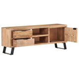 vidaXL TV Cabinet 47.2"x11.8"x16.5" Solid Acacia Wood with Live Edges