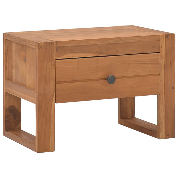 vidaXL Bedside Cabinet 19.7"x11.8"x13.8" Solid Teak Wood