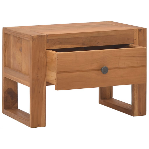 vidaXL Bedside Cabinet 19.7"x11.8"x13.8" Solid Teak Wood