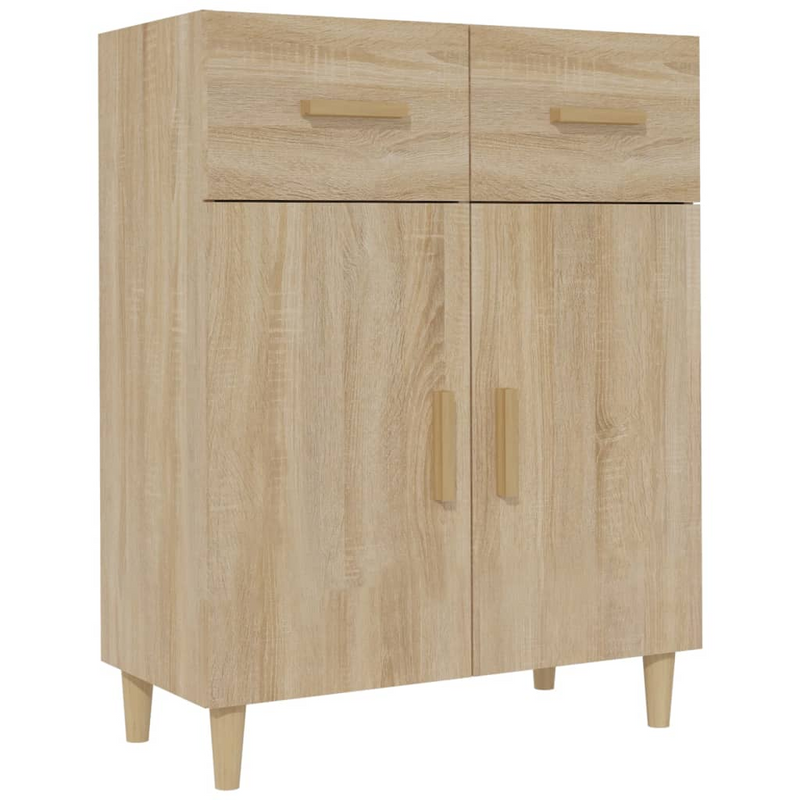 vidaXL Sideboard Sonoma Oak 27.4"x13.4"x35" Engineered Wood