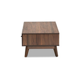 Baxton Studio Hartman Mid-Century Modern Walnut Brown Finished Wood Coffee Table