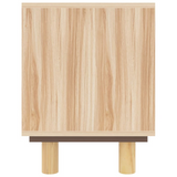 vidaXL TV Cabinet Brown 41.3"x11.8"x15.7" Solid Wood Pine&Natural Rattan