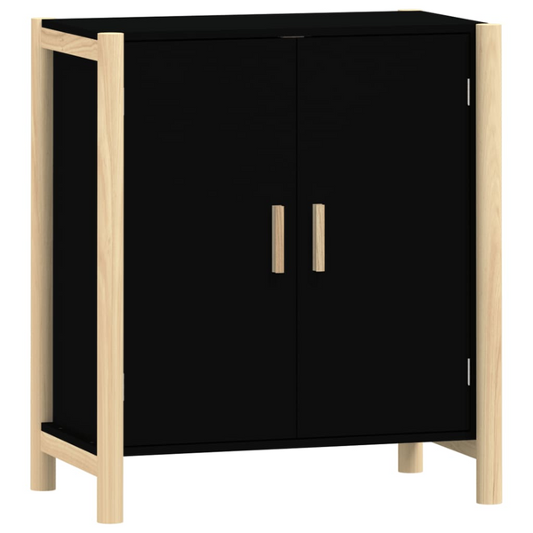 vidaXL Sideboard Black 24.4"x15"x27.6" Engineered Wood