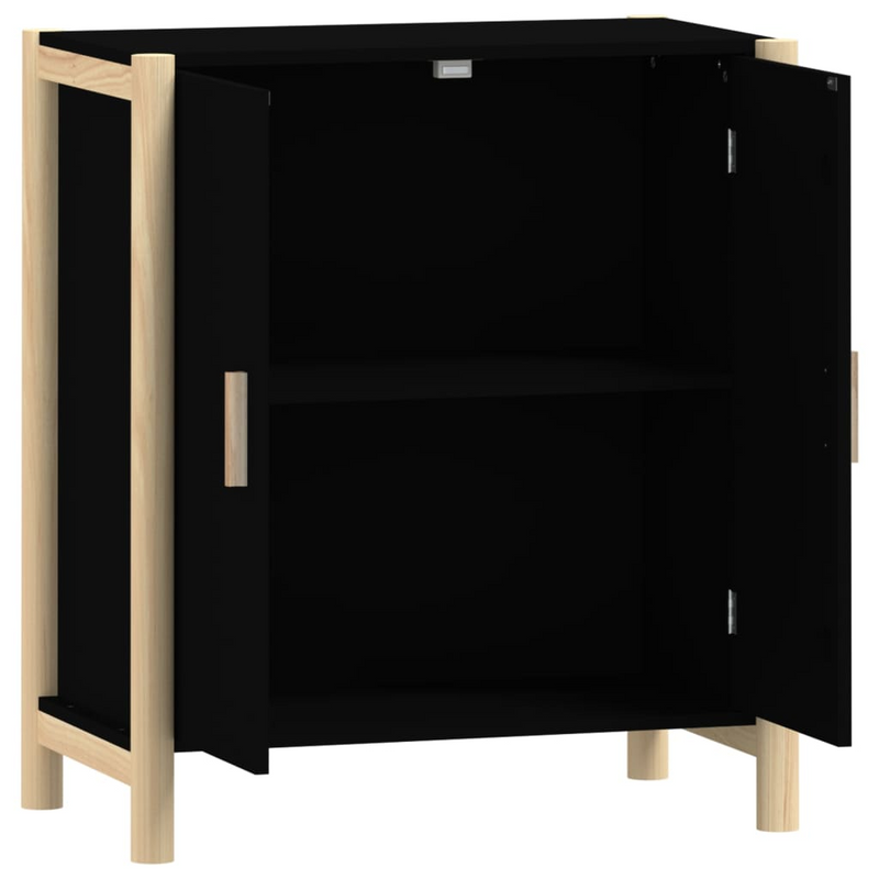 vidaXL Sideboard Black 24.4"x15"x27.6" Engineered Wood