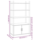 vidaXL Highboard Black 31.5"x15.7"x60.2" Engineered Wood