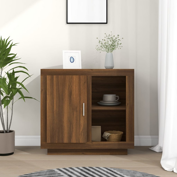 vidaXL Sideboard Brown Oak 31.5"x15.7"x29.5"