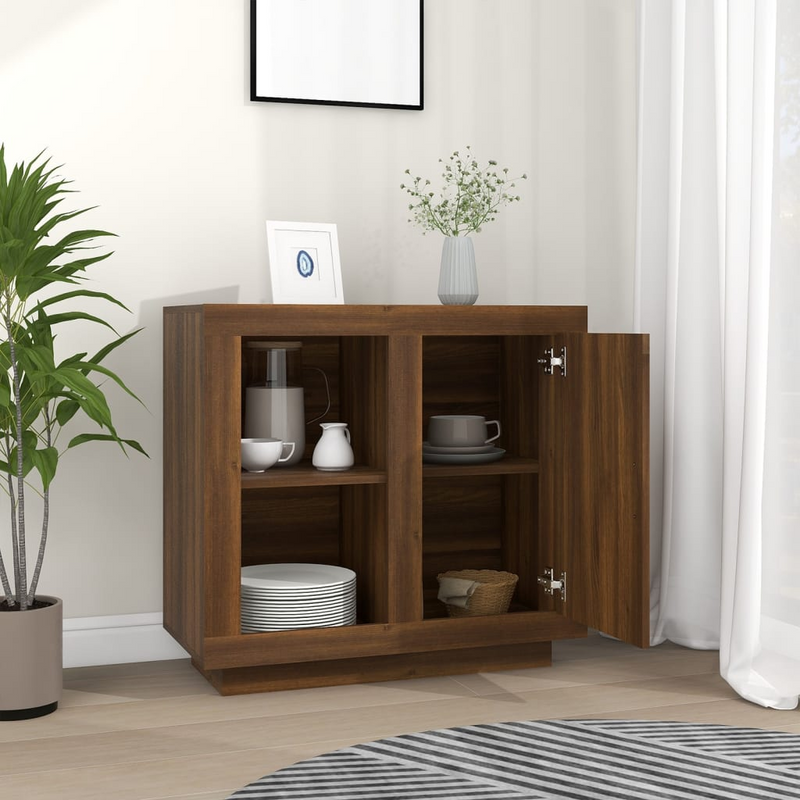 vidaXL Sideboard Brown Oak 31.5"x15.7"x29.5"