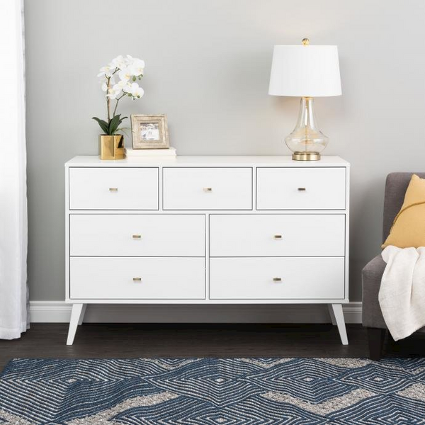 Milo 7-drawer Dresser, White