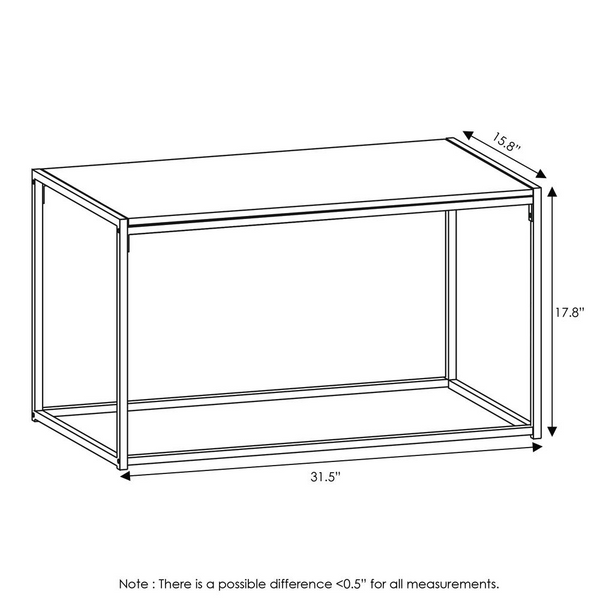 Furinno Camnus Modern Living Coffee Table, Americano