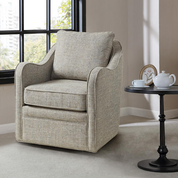 Brianne Wide Seat Swivel Arm Chair