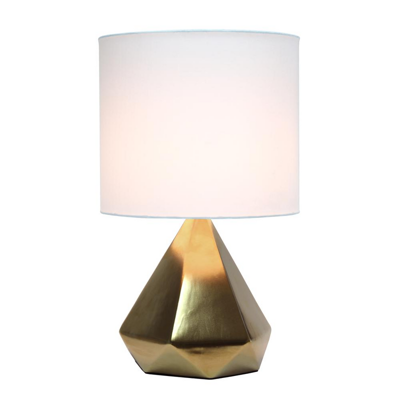 Solid Pyramid Table Lamp, Gold