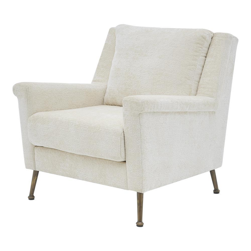 Winston KD Fabric Accent Arm Chair Gold legs