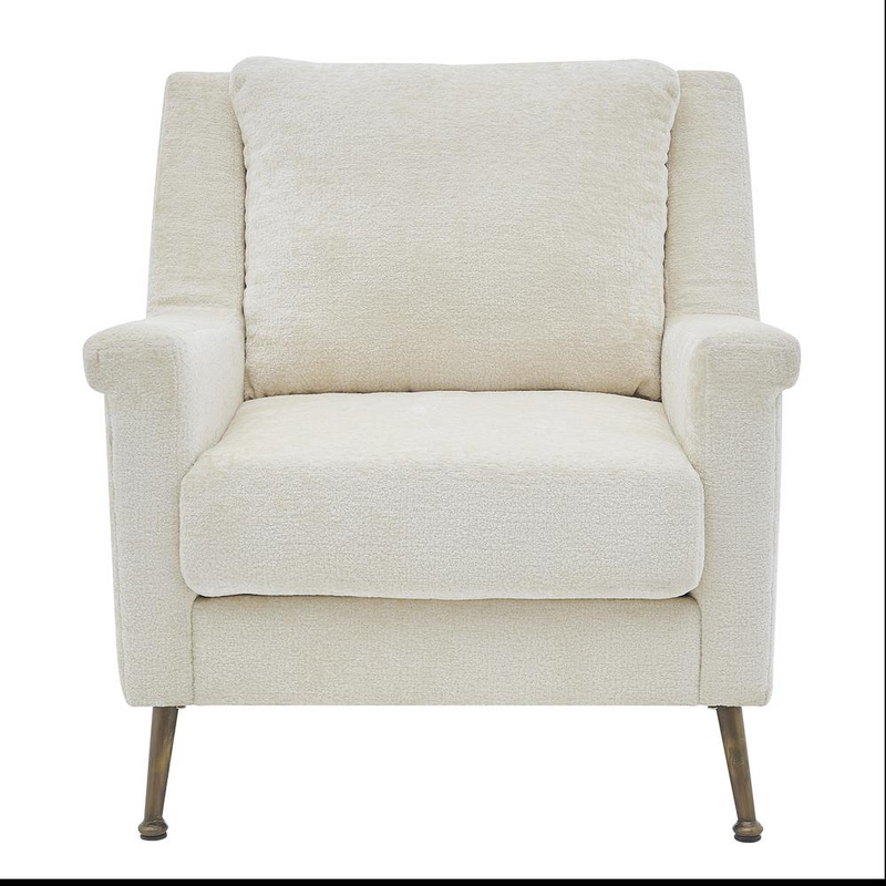 Winston KD Fabric Accent Arm Chair Gold legs