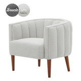 Cruz KD Fabric Accent Arm Chair Wooden Legs