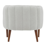 Cruz KD Fabric Accent Arm Chair Wooden Legs