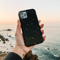 Black Marble Phone Case Double Layer - iPhone 11 pro max