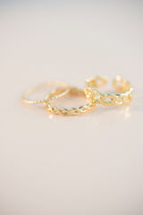 Gold Twisted Adjustable Ring