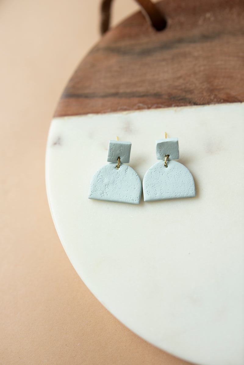 Pastel Geometric Clay Earrings