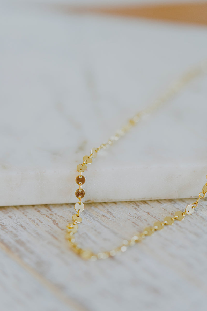 Mini Disc Gold Chain Necklace