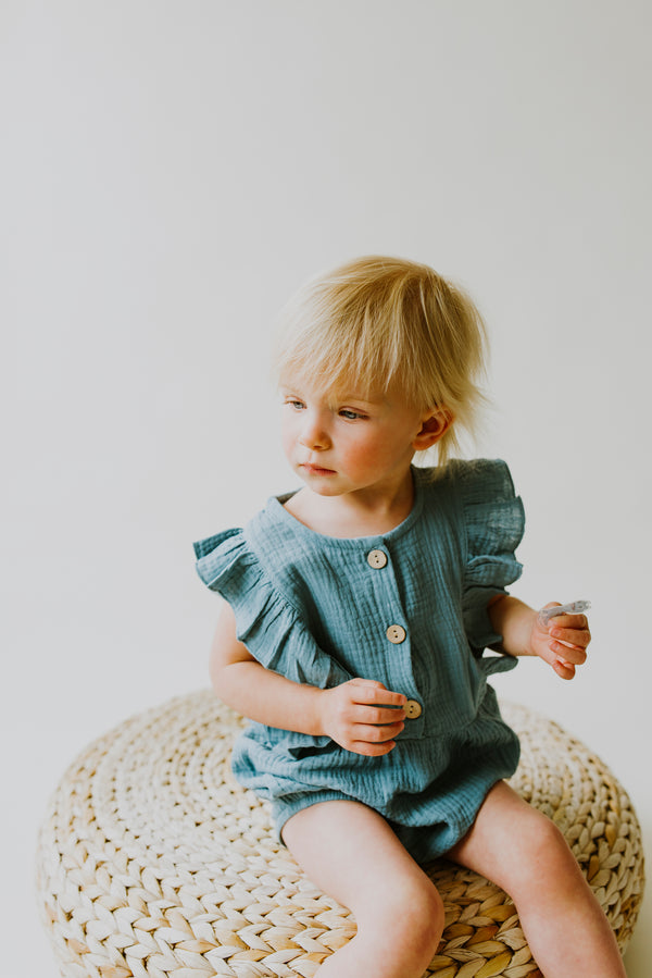 Seafoam Baby Romper