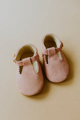 Blush Suede Baby Mary Janes