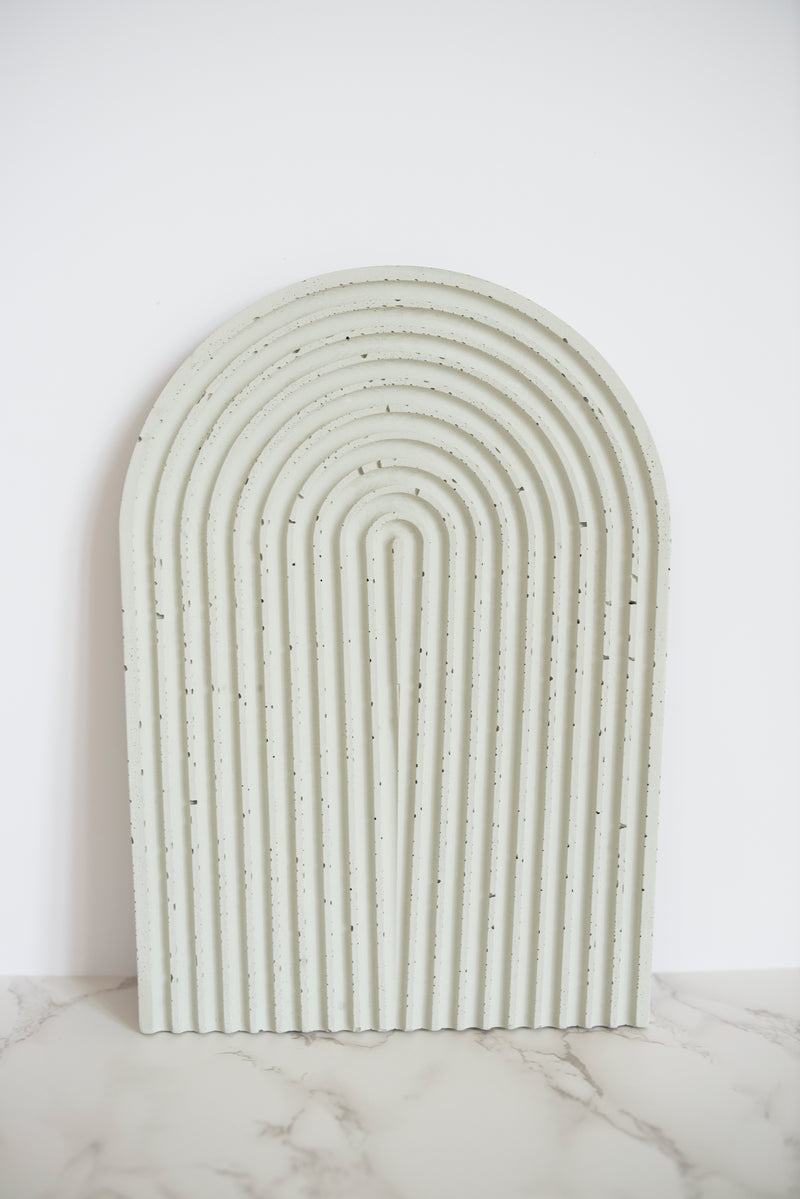LARGE ARCHED CONCRETE TRAY