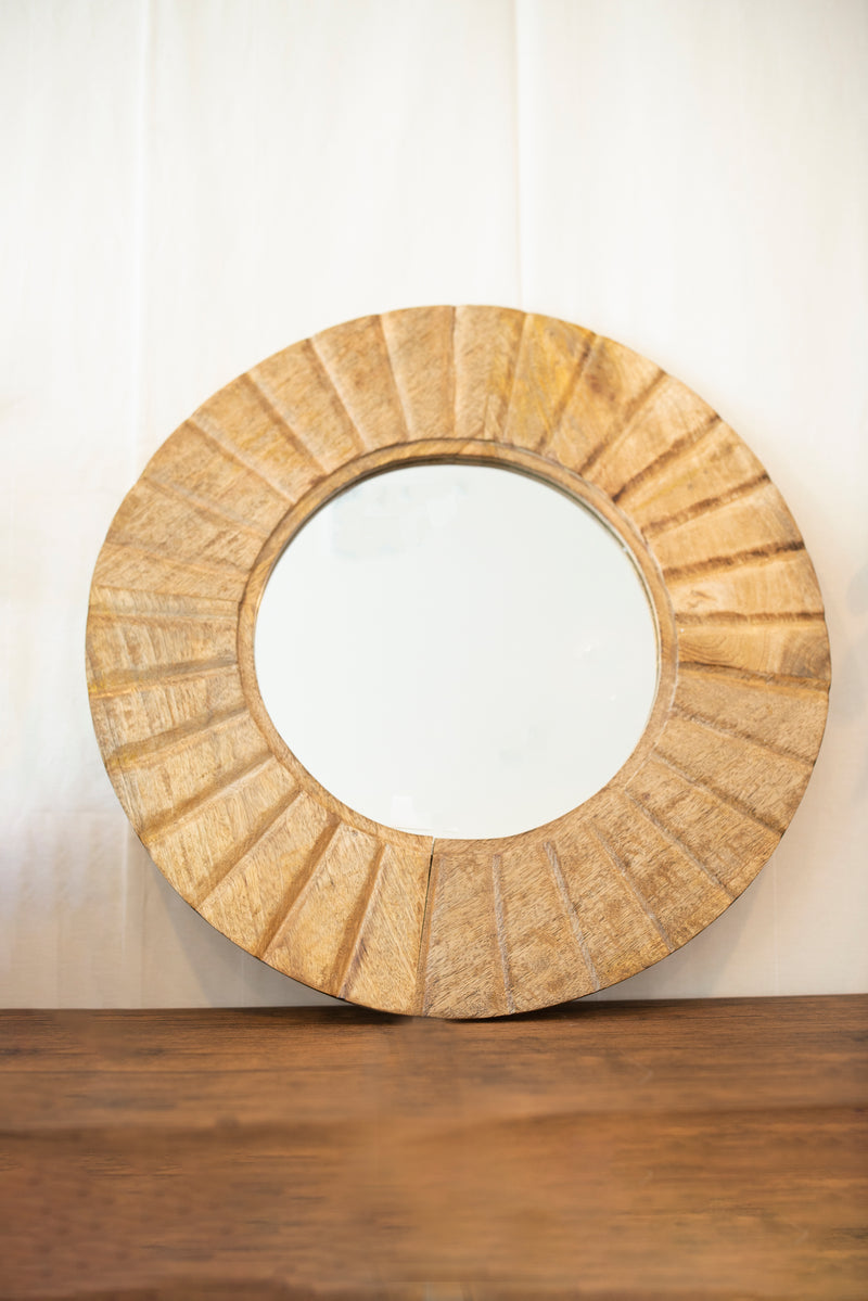 Carved Wood Mirror