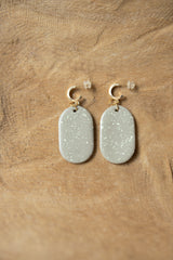 OLIVE SPECKLED CLAY EARRINGS