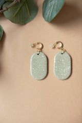 OLIVE SPECKLED CLAY EARRINGS
